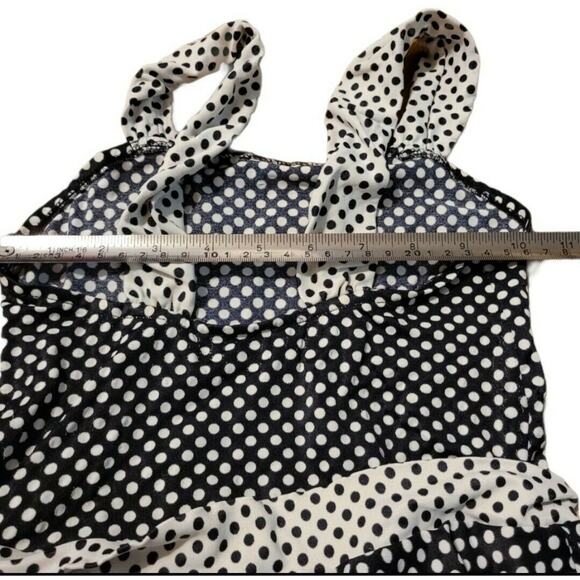 Vintage Polka Dot One Piece Swimsuit Retro Bathing Suit - Picture 4 of 5